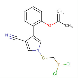 87388-81-6  1H-Pyrrole-3-carbonitrile,1-[(dichlorofluoromethyl)thio]-4-[2-(2-propenyloxy)phenyl]-