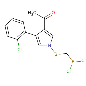 87388-86-1  1H-Pyrrole, 3-acetyl-4-(2-chlorophenyl)-1-[(dichlorofluoromethyl)thio]-