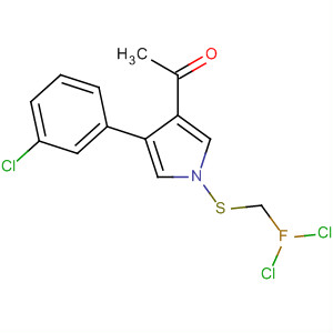 87388-90-7  1H-Pyrrole, 3-acetyl-4-(3-chlorophenyl)-1-[(dichlorofluoromethyl)thio]-