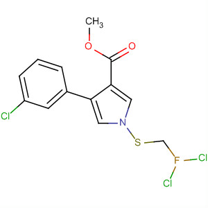 87388-96-3  1H-Pyrrole-3-carboxylic acid,4-(3-chlorophenyl)-1-[(dichlorofluoromethyl)thio]-, methyl ester