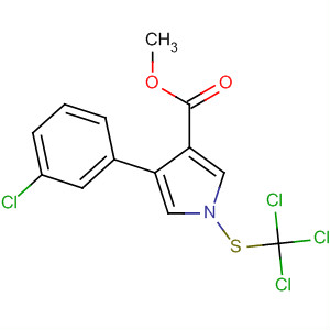 87388-97-4  1H-Pyrrole-3-carboxylic acid,4-(3-chlorophenyl)-1-[(trichloromethyl)thio]-, methyl ester