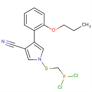 87389-07-9  1H-Pyrrole-3-carbonitrile,1-[(dichlorofluoromethyl)thio]-4-(2-propoxyphenyl)-