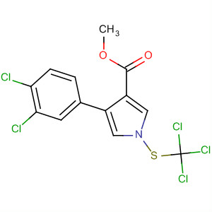 87389-13-7  1H-Pyrrole-3-carboxylic acid,4-(3,4-dichlorophenyl)-1-[(trichloromethyl)thio]-, methyl ester