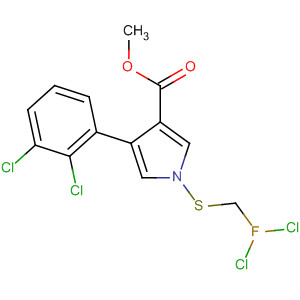 87389-31-9  1H-Pyrrole-3-carboxylic acid,1-[(dichlorofluoromethyl)thio]-4-(2,3-dichlorophenyl)-, methyl ester