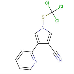 87389-34-2  1H-Pyrrole-3-carbonitrile, 4-(2-pyridinyl)-1-[(trichloromethyl)thio]-