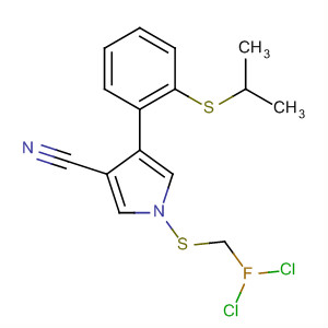 87389-37-5  1H-Pyrrole-3-carbonitrile,1-[(dichlorofluoromethyl)thio]-4-[2-[(1-methylethyl)thio]phenyl]-