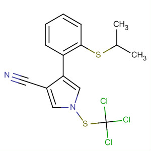 87389-38-6  1H-Pyrrole-3-carbonitrile,4-[2-[(1-methylethyl)thio]phenyl]-1-[(trichloromethyl)thio]-