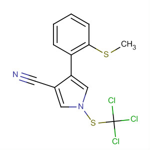 87389-41-1  1H-Pyrrole-3-carbonitrile,4-[2-(methylthio)phenyl]-1-[(trichloromethyl)thio]-