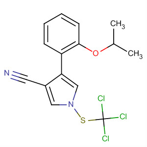 87389-45-5  1H-Pyrrole-3-carbonitrile,4-[2-(1-methylethoxy)phenyl]-1-[(trichloromethyl)thio]-