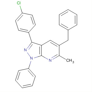 873913-53-2  1H-Pyrazolo[3,4-b]pyridine,3-(4-chlorophenyl)-6-methyl-1-phenyl-5-(phenylmethyl)-