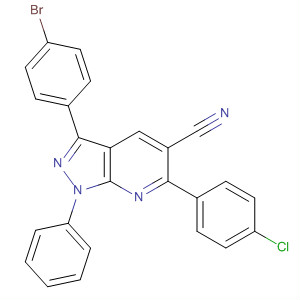 873913-65-6  1H-Pyrazolo[3,4-b]pyridine-5-carbonitrile,3-(4-bromophenyl)-6-(4-chlorophenyl)-1-phenyl-