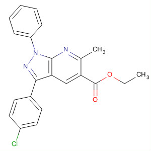 873913-68-9  1H-Pyrazolo[3,4-b]pyridine-5-carboxylic acid,3-(4-chlorophenyl)-6-methyl-1-phenyl-, ethyl ester