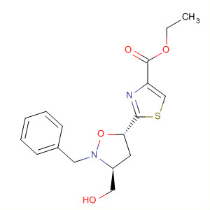873920-53-7  4-Thiazolecarboxylic acid,2-[(3S,5S)-3-(hydroxymethyl)-2-(phenylmethyl)-5-isoxazolidinyl]-, ethylester