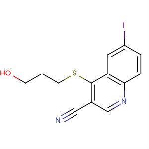 872577-62-3  3-Quinolinecarbonitrile, 4-[(3-hydroxypropyl)thio]-6-iodo-