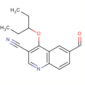 872578-10-4  3-Quinolinecarbonitrile, 4-(1-ethylpropoxy)-6-formyl-