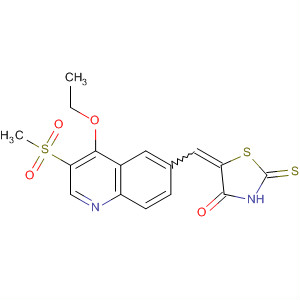 872578-41-1  4-Thiazolidinone,5-[[4-ethoxy-3-(methylsulfonyl)-6-quinolinyl]methylene]-2-thioxo-