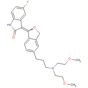 872616-10-9  2H-Indol-2-one,3-[5-[3-[bis(2-methoxyethyl)amino]propyl]-1(3H)-isobenzofuranylidene]-5-fluoro-1,3-dihydro-