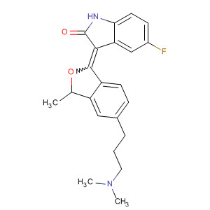 872616-38-1  2H-Indol-2-one,3-[5-[3-(dimethylamino)propyl]-3-methyl-1(3H)-isobenzofuranylidene]-5-fluoro-1,3-dihydro-