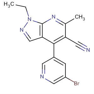 872682-42-3  1H-Pyrazolo[3,4-b]pyridine-5-carbonitrile,4-(5-bromo-3-pyridinyl)-1-ethyl-6-methyl-