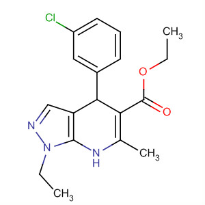 872682-62-7  1H-Pyrazolo[3,4-b]pyridine-5-carboxylic acid,4-(3-chlorophenyl)-1-ethyl-4,7-dihydro-6-methyl-, ethyl ester
