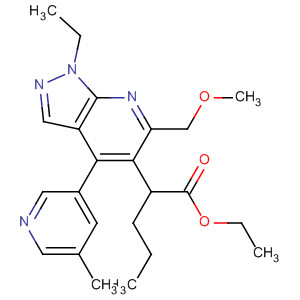 872683-81-3  1H-Pyrazolo[3,4-b]pyridine-5-pentanoic acid,1-ethyl-6-(methoxymethyl)-4-(5-methyl-3-pyridinyl)-, ethyl ester