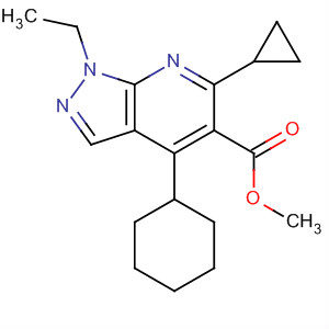 872684-23-6  1H-Pyrazolo[3,4-b]pyridine-5-carboxylic acid,4-cyclohexyl-6-cyclopropyl-1-ethyl-, methyl ester