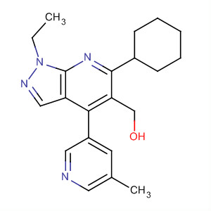 872684-26-9  1H-Pyrazolo[3,4-b]pyridine-5-methanol,6-cyclohexyl-1-ethyl-4-(5-methyl-3-pyridinyl)-