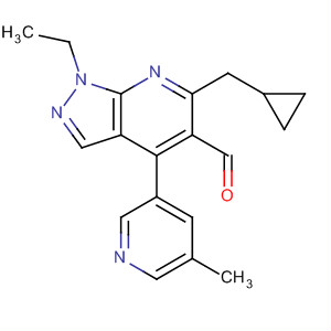 872684-36-1  1H-Pyrazolo[3,4-b]pyridine-5-carboxaldehyde,6-(cyclopropylmethyl)-1-ethyl-4-(5-methyl-3-pyridinyl)-