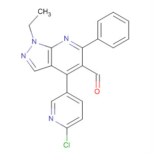 872684-39-4  1H-Pyrazolo[3,4-b]pyridine-5-carboxaldehyde,4-(6-chloro-3-pyridinyl)-1-ethyl-6-phenyl-