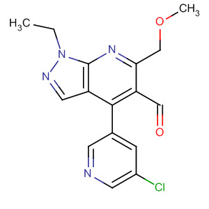 872684-58-7  1H-Pyrazolo[3,4-b]pyridine-5-carboxaldehyde,4-(5-chloro-3-pyridinyl)-1-ethyl-6-(methoxymethyl)-