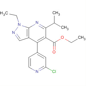 872686-24-3  1H-Pyrazolo[3,4-b]pyridine-5-carboxylic acid,4-(2-chloro-4-pyridinyl)-1-ethyl-6-(1-methylethyl)-, ethyl ester