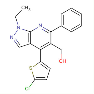 872686-65-2  1H-Pyrazolo[3,4-b]pyridine-5-methanol,4-(5-chloro-2-thienyl)-1-ethyl-6-phenyl-