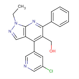 872686-66-3  1H-Pyrazolo[3,4-b]pyridine-5-methanol,4-(5-chloro-3-pyridinyl)-1-ethyl-6-phenyl-