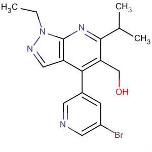 872686-76-5  1H-Pyrazolo[3,4-b]pyridine-5-methanol,4-(5-bromo-3-pyridinyl)-1-ethyl-6-(1-methylethyl)-