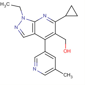 872686-77-6  1H-Pyrazolo[3,4-b]pyridine-5-methanol,6-cyclopropyl-1-ethyl-4-(5-methyl-3-pyridinyl)-