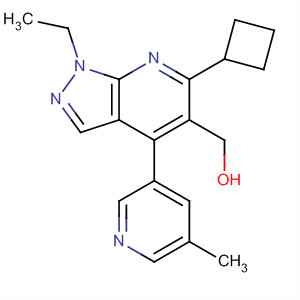 872686-85-6  1H-Pyrazolo[3,4-b]pyridine-5-methanol,6-cyclobutyl-1-ethyl-4-(5-methyl-3-pyridinyl)-