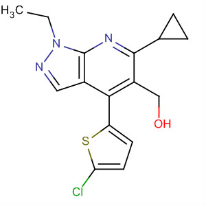 872686-87-8  1H-Pyrazolo[3,4-b]pyridine-5-methanol,4-(5-chloro-2-thienyl)-6-cyclopropyl-1-ethyl-