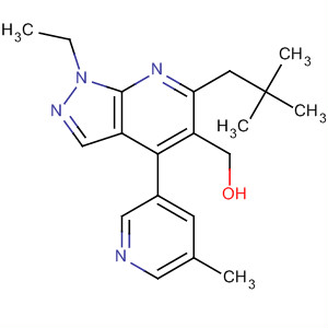 872686-92-5  1H-Pyrazolo[3,4-b]pyridine-5-methanol,6-(2,2-dimethylpropyl)-1-ethyl-4-(5-methyl-3-pyridinyl)-