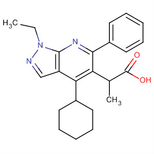872687-10-0  1H-Pyrazolo[3,4-b]pyridine-5-propanoic acid,4-cyclohexyl-1-ethyl-6-phenyl-