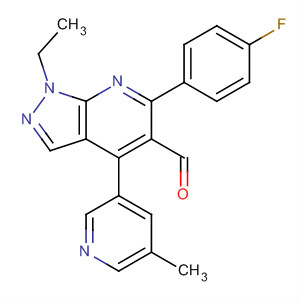 872687-20-2  1H-Pyrazolo[3,4-b]pyridine-5-carboxaldehyde,1-ethyl-6-(4-fluorophenyl)-4-(5-methyl-3-pyridinyl)-