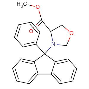 872689-47-9  4-Oxazolidinecarboxylic acid, 3-(9-phenyl-9H-fluoren-9-yl)-, methylester, (4R)- 872689-47-9  4-Oxazolidinecarboxylic acid, 3-(9-phenyl-9H-fluoren-9-yl)-, methylester, (4R)-