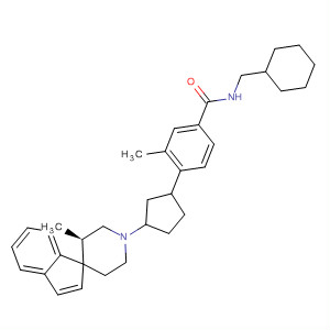 872706-47-3  Benzamide,N-(cyclohexylmethyl)-3-methyl-4-[3-[(3'R)-3'-methylspiro[1H-indene-1,4'-piperidin]-1'-yl]cyclopentyl]-