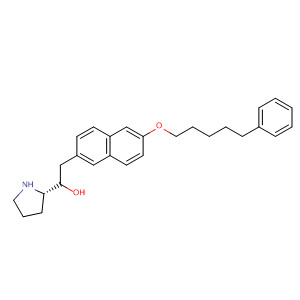 872711-43-8  2-Pyrrolidinemethanol,1-[[6-[(5-phenylpentyl)oxy]-2-naphthalenyl]methyl]-, (2S)-