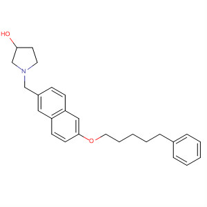 872711-44-9  3-Pyrrolidinol, 1-[[6-[(5-phenylpentyl)oxy]-2-naphthalenyl]methyl]-