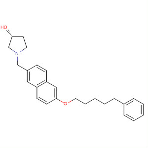 872711-82-5  3-Pyrrolidinol, 1-[[6-[(5-phenylpentyl)oxy]-2-naphthalenyl]methyl]-, (3R)-