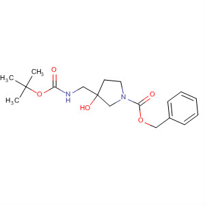 872715-56-5  1-Pyrrolidinecarboxylic acid,3-[[[(1,1-dimethylethoxy)carbonyl]amino]methyl]-3-hydroxy-,phenylmethyl ester