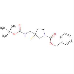 872716-25-1  1-Pyrrolidinecarboxylic acid,3-[[[(1,1-dimethylethoxy)carbonyl]amino]methyl]-3-fluoro-, phenylmethylester