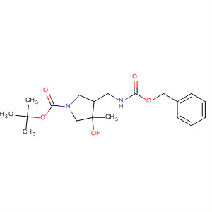 872716-52-4  1-Pyrrolidinecarboxylic acid,3-hydroxy-3-methyl-4-[[[(phenylmethoxy)carbonyl]amino]methyl]-,1,1-dimethylethyl ester