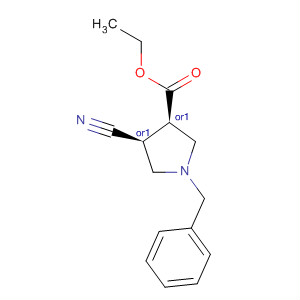 872717-08-3  3-Pyrrolidinecarboxylic acid, 4-cyano-1-(phenylmethyl)-, ethyl ester,(3R,4S)-rel-