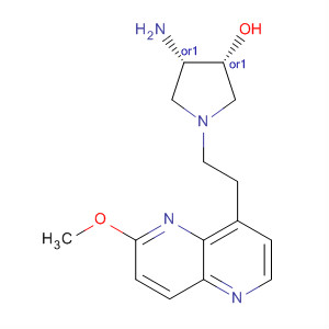 872717-71-0  3-Pyrrolidinol, 4-amino-1-[2-(6-methoxy-1,5-naphthyridin-4-yl)ethyl]-,(3R,4S)-rel-